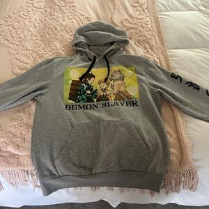 Gray Demon Slayer Hoodie
